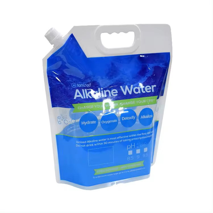 4-Pack Foldable Water Bags for Fresh Alkaline Water – BPA-Free, Food-Safe, Reusable & Portable – Perfect for Home Alkaline Water Systems, Refrigerator Storage & Daily Hydration