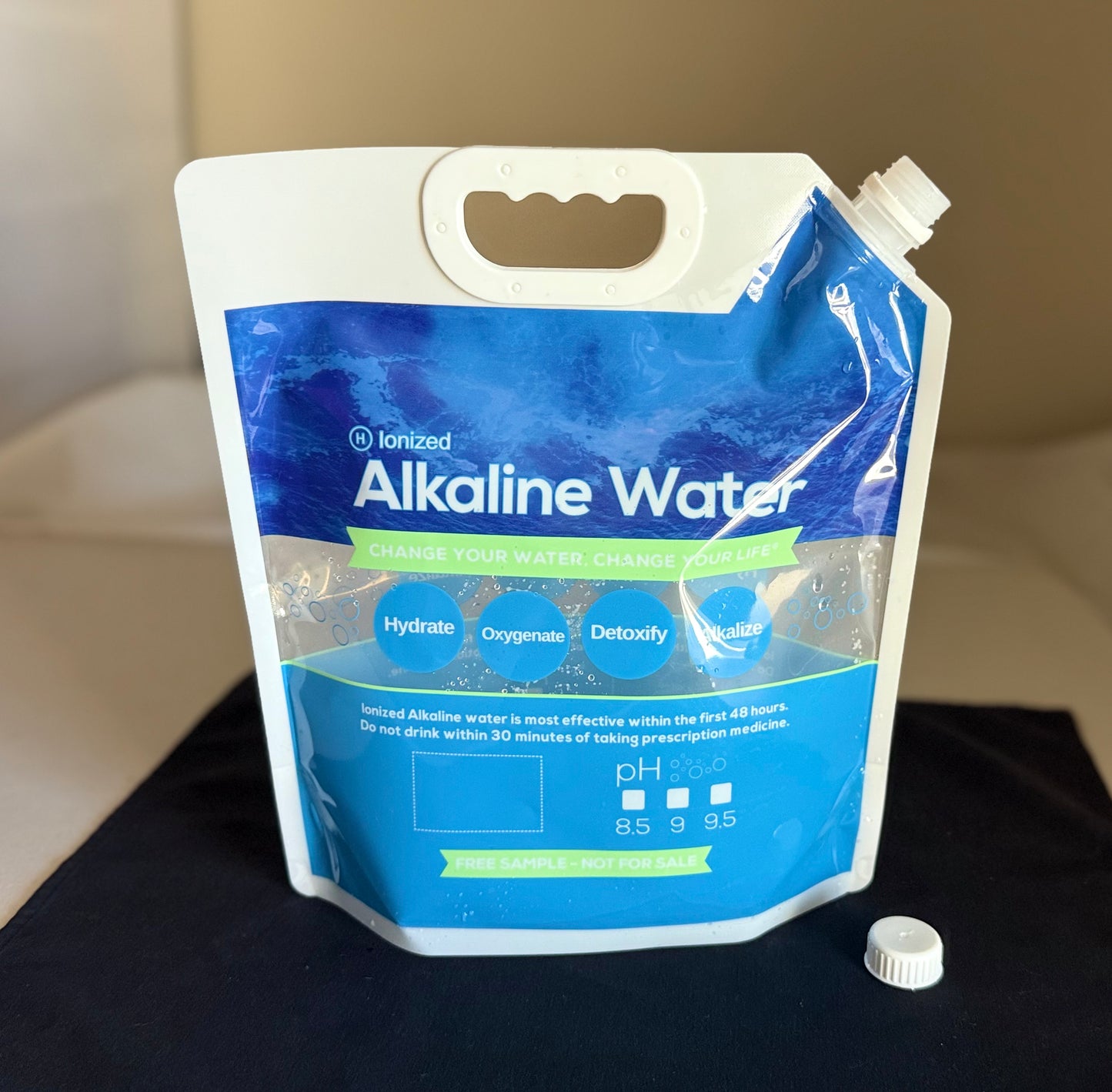 4-Pack Foldable Water Bags for Fresh Alkaline Water – BPA-Free, Food-Safe, Reusable & Portable – Perfect for Home Alkaline Water Systems, Refrigerator Storage & Daily Hydration