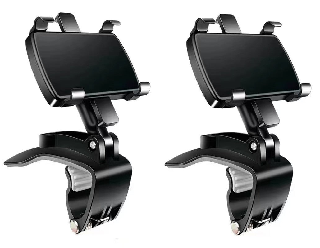 Car Accessories : 2 Car Phone Holders Mount, 360 Degrees Rotation - UPGRADE Clip with Stronger non-slip grip