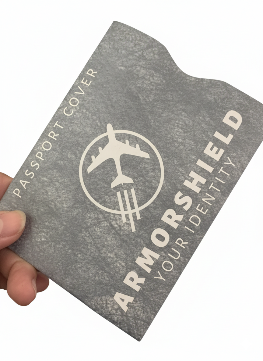ArmorShield® 6-Piece Travel Protection Set – RFID Blocking 2 Passport Covers + 4  Credit Card/ID Sleeves – Slim, Water-Resistant, Tearproof, Identity Theft Protection, Made in USA
