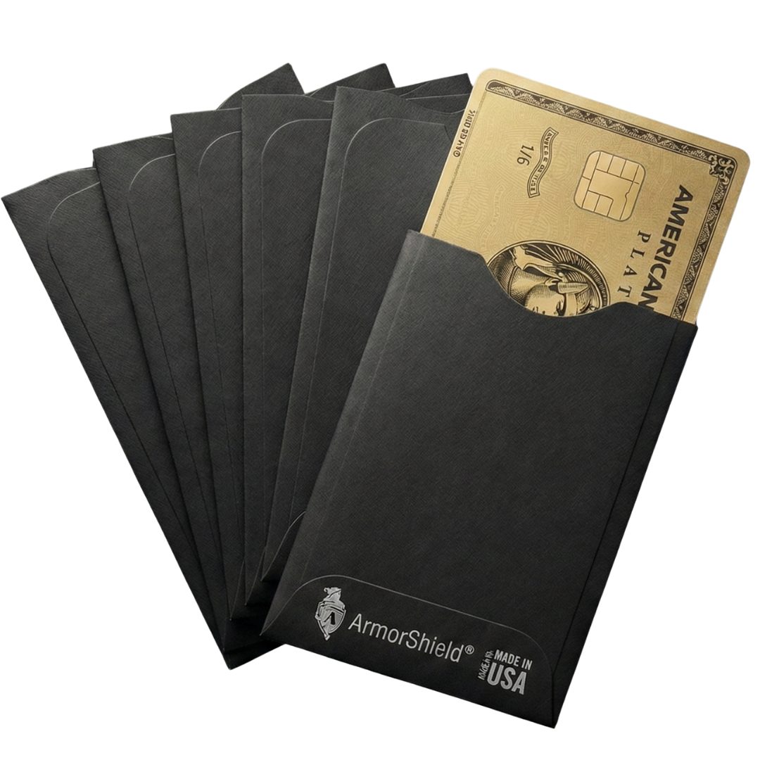 RFID Blocking Sleeves Credit Card Protectors | MADE IN USA - for business professionals, global travelers, and modern minimalists